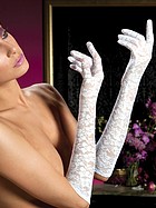 Lace elbow length gloves